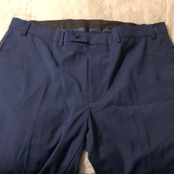 Calvin Klein Malik Wool Dress Pant, Blue - Picture 7 of 9